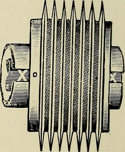 An illustration from Card grinding in theory and practice : a treatise upon the various methods of grinding card clothing used by spinners of cotton, wool, silk, and other textile fibres, 1922, leaf 17
