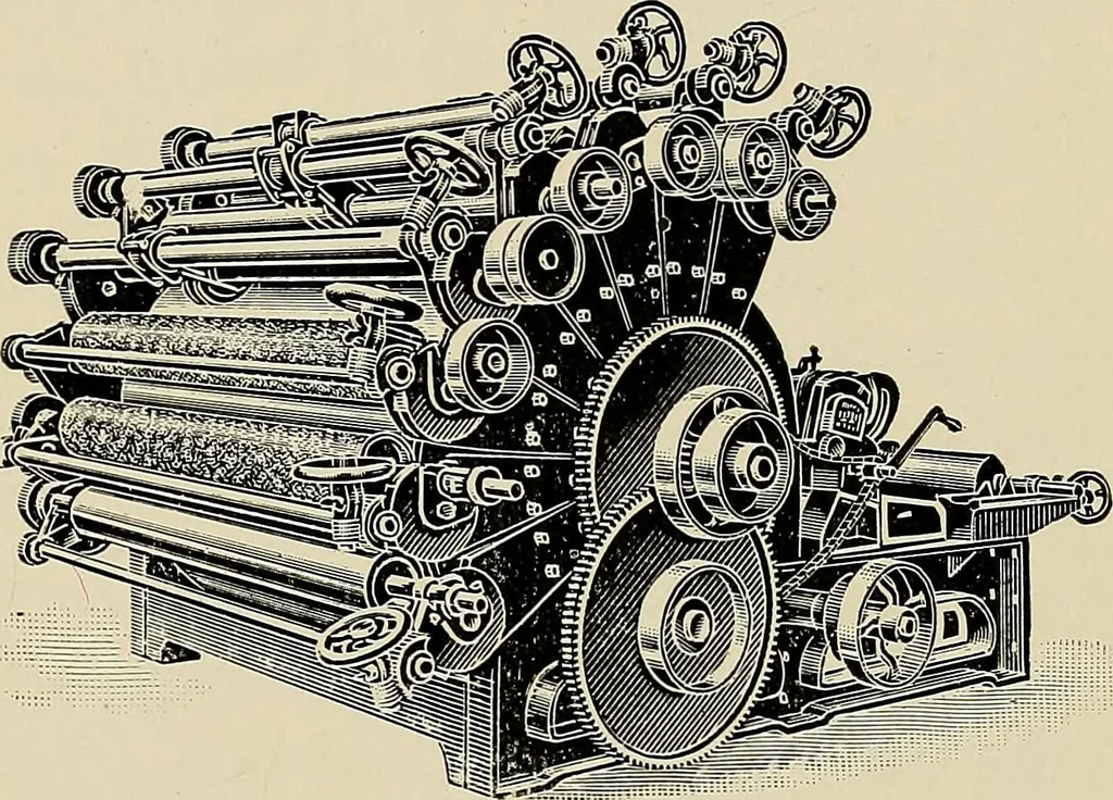 An illustration from Card grinding in theory and practice : a treatise upon the various methods of grinding card clothing used by spinners of cotton, wool, silk, and other textile fibres, 1922, leaf 18