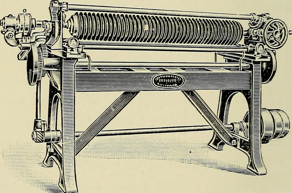 An illustration from Card grinding in theory and practice : a treatise upon the various methods of grinding card clothing used by spinners of cotton, wool, silk, and other textile fibres, 1922, leaf 23