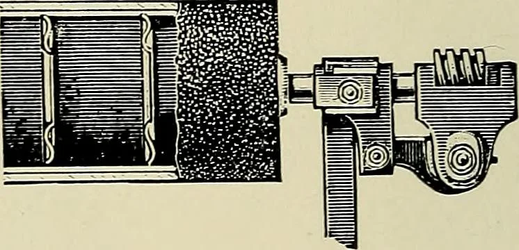 An illustration from Card grinding in theory and practice : a treatise upon the various methods of grinding card clothing used by spinners of cotton, wool, silk, and other textile fibres, 1922, leaf 59