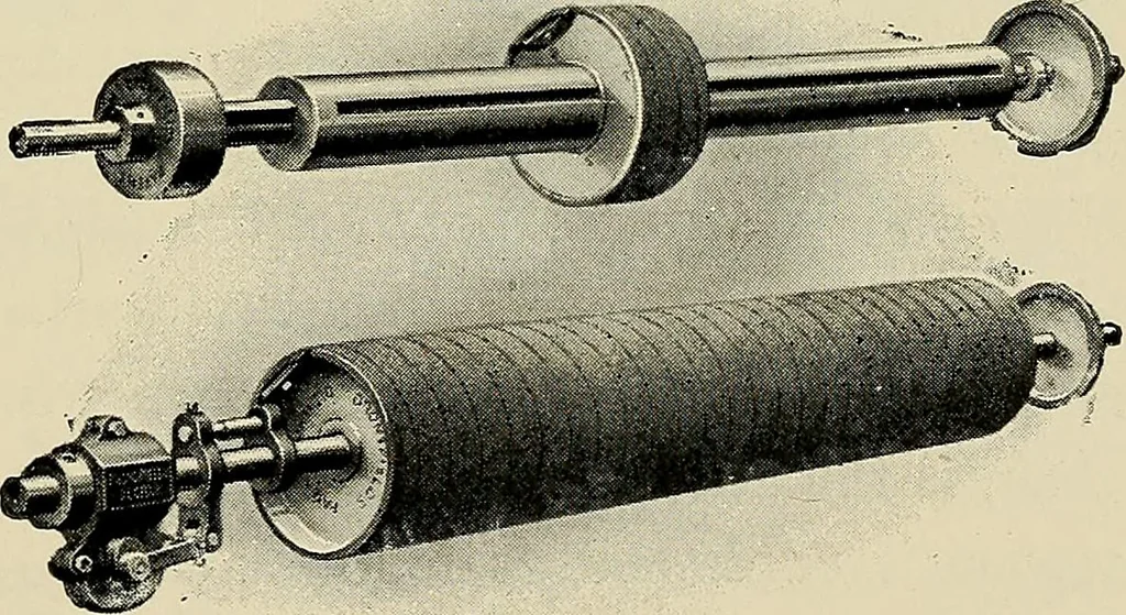 An illustration from Card grinding in theory and practice : a treatise upon the various methods of grinding card clothing used by spinners of cotton, wool, silk, and other textile fibres, 1922, leaf 64
