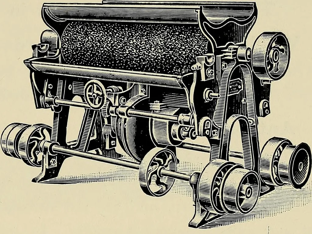 An illustration from Card grinding in theory and practice : a treatise upon the various methods of grinding card clothing used by spinners of cotton, wool, silk, and other textile fibres, 1922, leaf 92