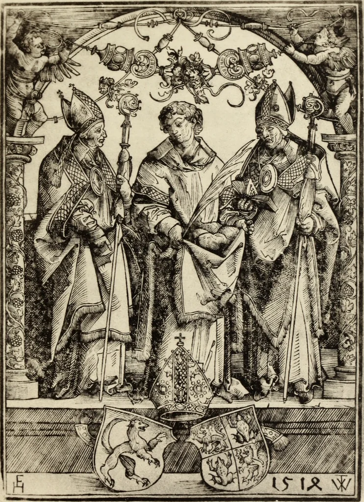 An illustration from Cardinal Albrecht von Brandenburg und das Halle'sche Heiligthumsbuch von 1520 : eine kunsthistorische Studie, 1892, leaf 134