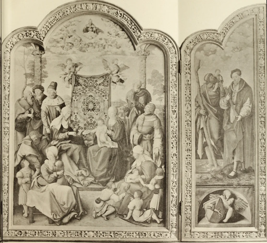 An illustration from Cardinal Albrecht von Brandenburg und das Halle'sche Heiligthumsbuch von 1520 : eine kunsthistorische Studie, 1892, leaf 140