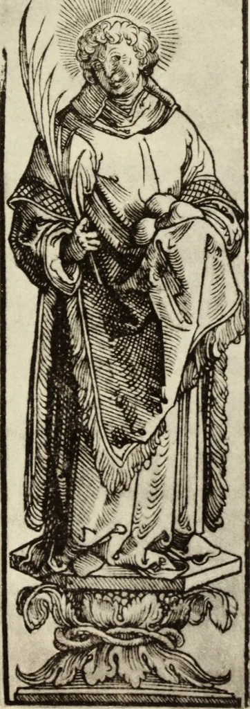 An illustration from Cardinal Albrecht von Brandenburg und das Halle'sche Heiligthumsbuch von 1520 : eine kunsthistorische Studie, 1892, leaf 142