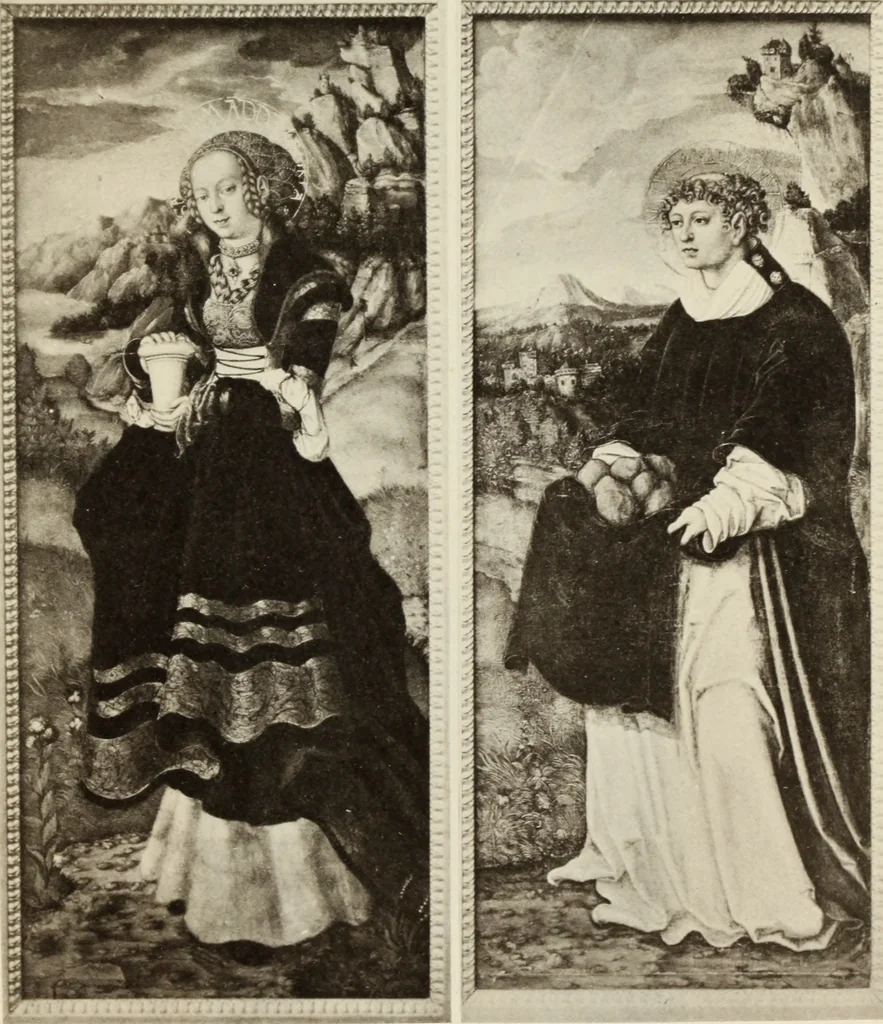 An illustration from Cardinal Albrecht von Brandenburg und das Halle'sche Heiligthumsbuch von 1520 : eine kunsthistorische Studie, 1892, leaf 144