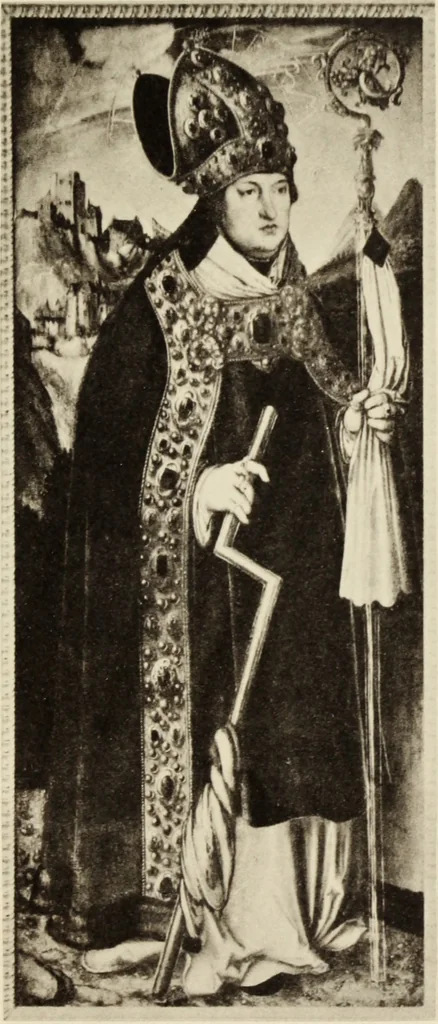 An illustration from Cardinal Albrecht von Brandenburg und das Halle'sche Heiligthumsbuch von 1520 : eine kunsthistorische Studie, 1892, leaf 146