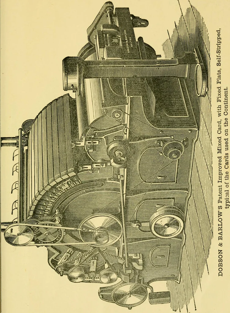 An illustration from Carding engines and carding : two papers, 1887, leaf 12