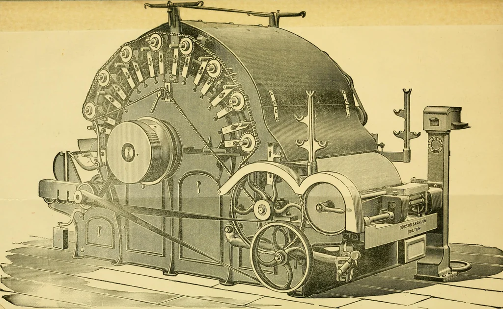 An illustration from Carding engines and carding : two papers, 1887, leaf 14