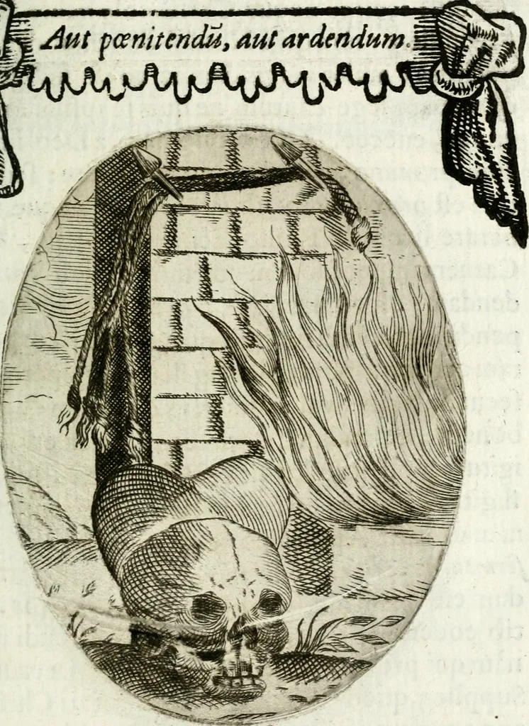 An illustration from Cardiomorpheoseos sive ex corde desumpta emblemata sacra, 1645, leaf 154