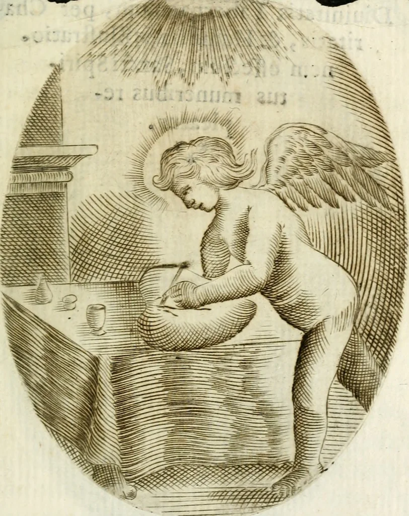 An illustration from Cardiomorpheoseos sive ex corde desumpta emblemata sacra, 1645, leaf 180