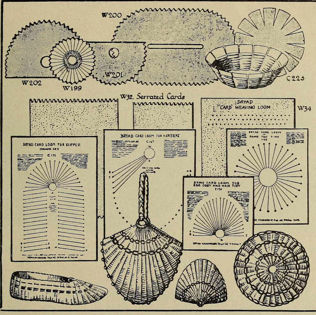 An illustration from Card loom weaving : sampler of twill weaving, 1900, leaf 15