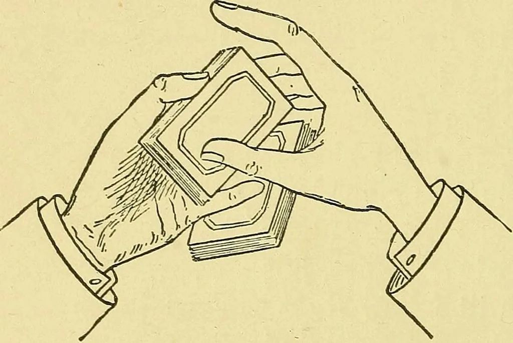 An illustration from Card tricks;, 1900, leaf 19