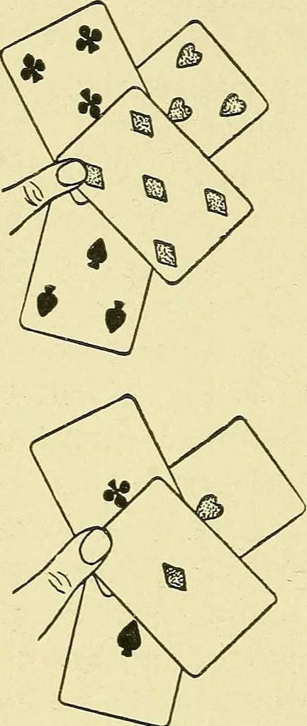 An illustration from Card tricks;, 1900, leaf 97