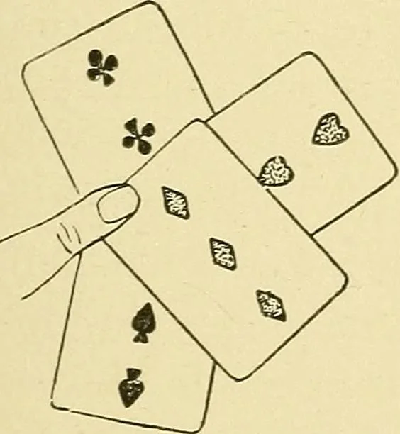 An illustration from Card tricks;, 1900, leaf 98