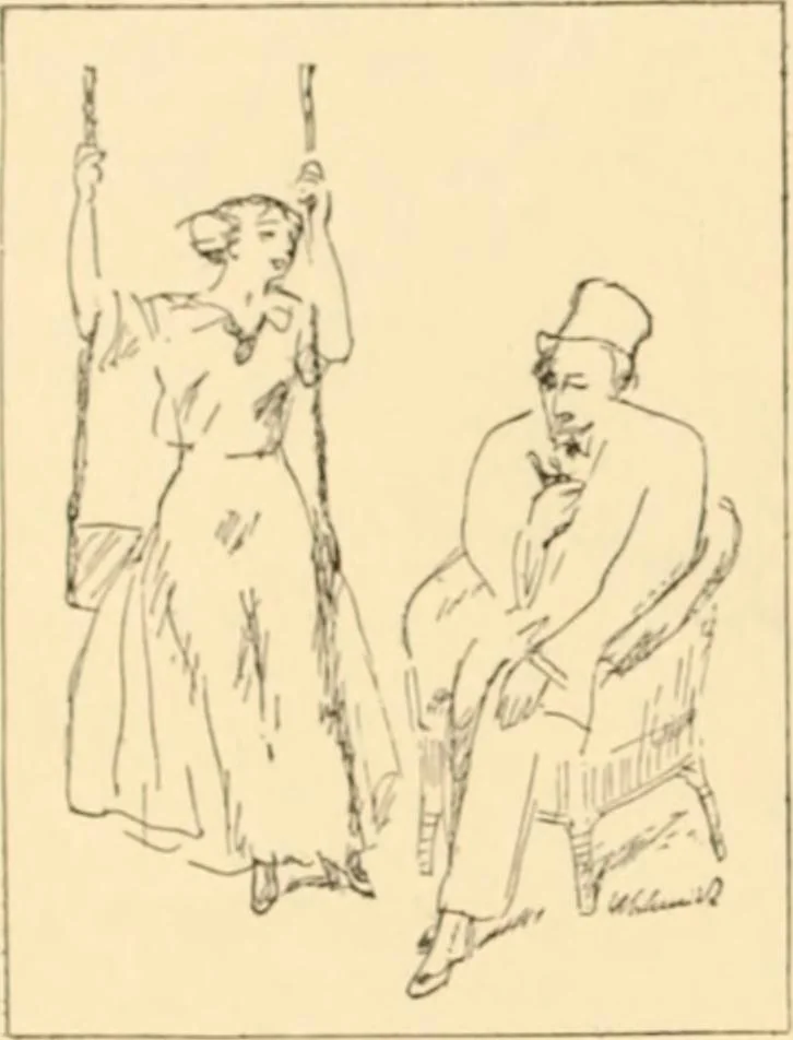 An illustration from Caricature. ed 1908, 1908, leaf 103