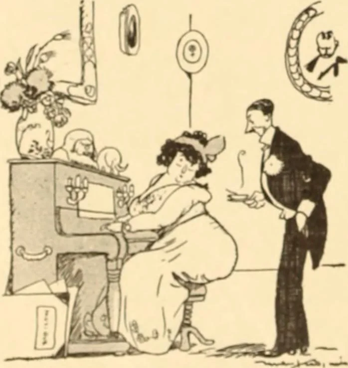 An illustration from Caricature. ed 1908, 1908, leaf 103