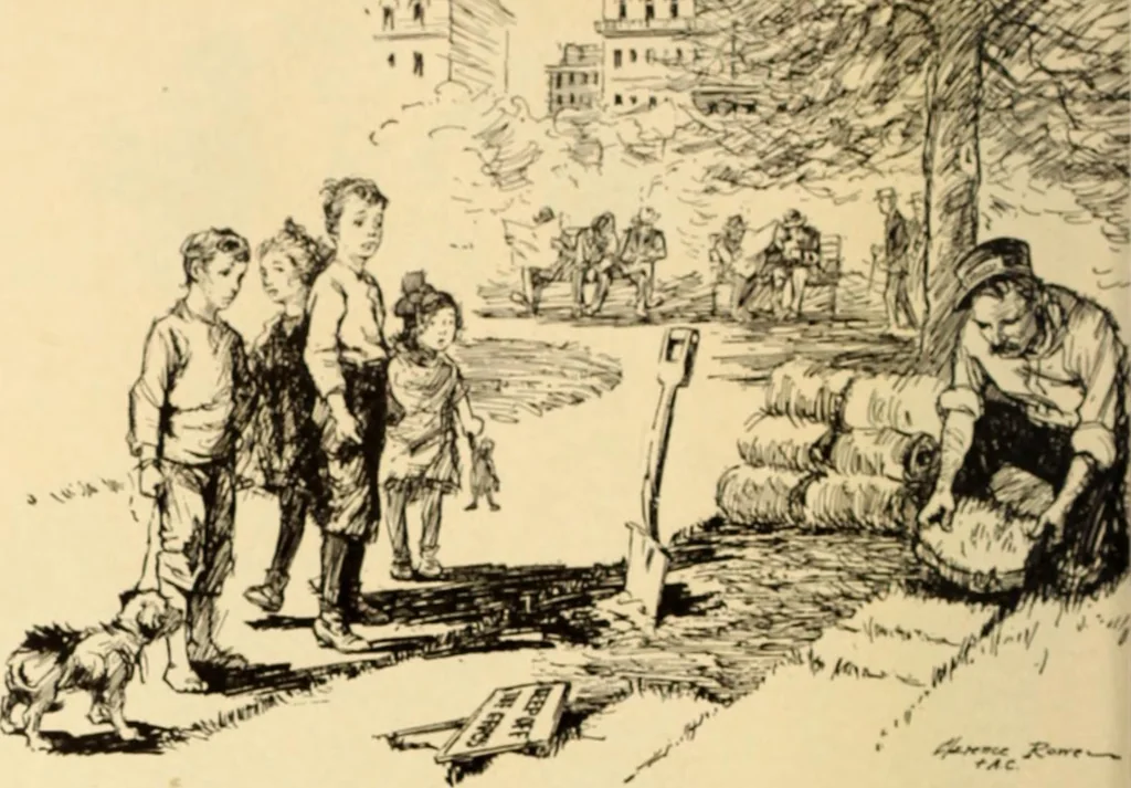 An illustration from Caricature. ed 1908, 1908, leaf 105