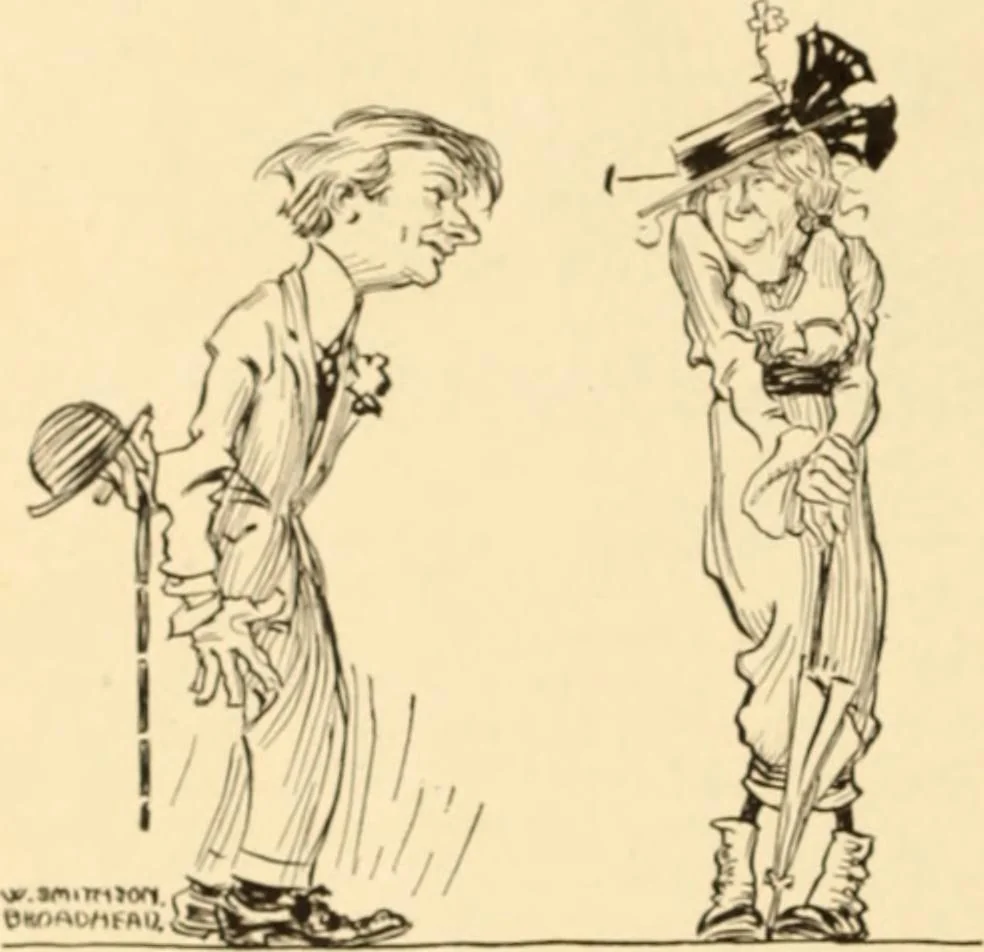 An illustration from Caricature. ed 1908, 1908, leaf 109