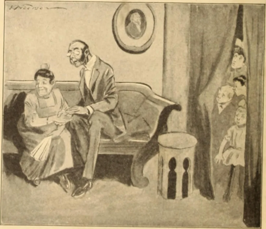 An illustration from Caricature. ed 1908, 1908, leaf 11