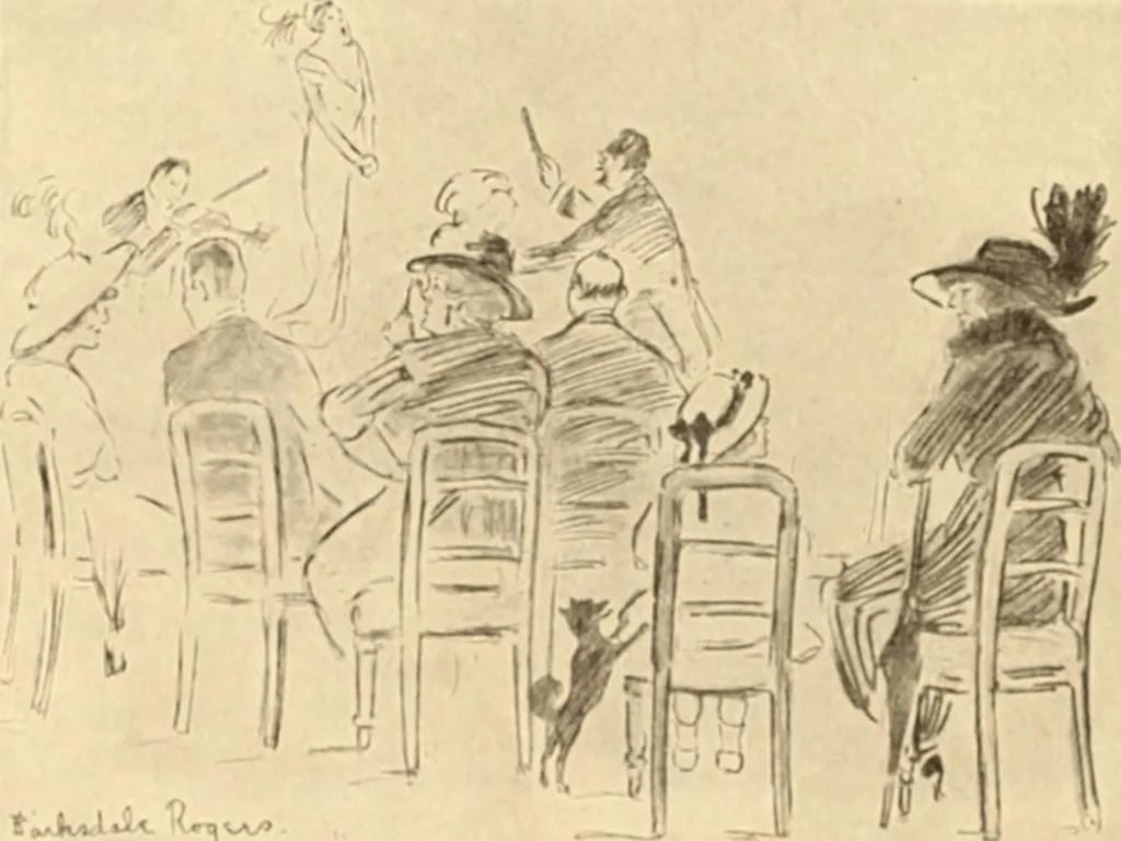 An illustration from Caricature. ed 1908, 1908, leaf 115