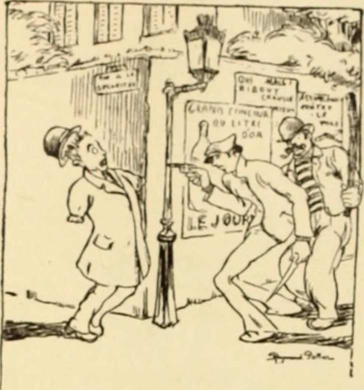 An illustration from Caricature. ed 1908, 1908, leaf 117