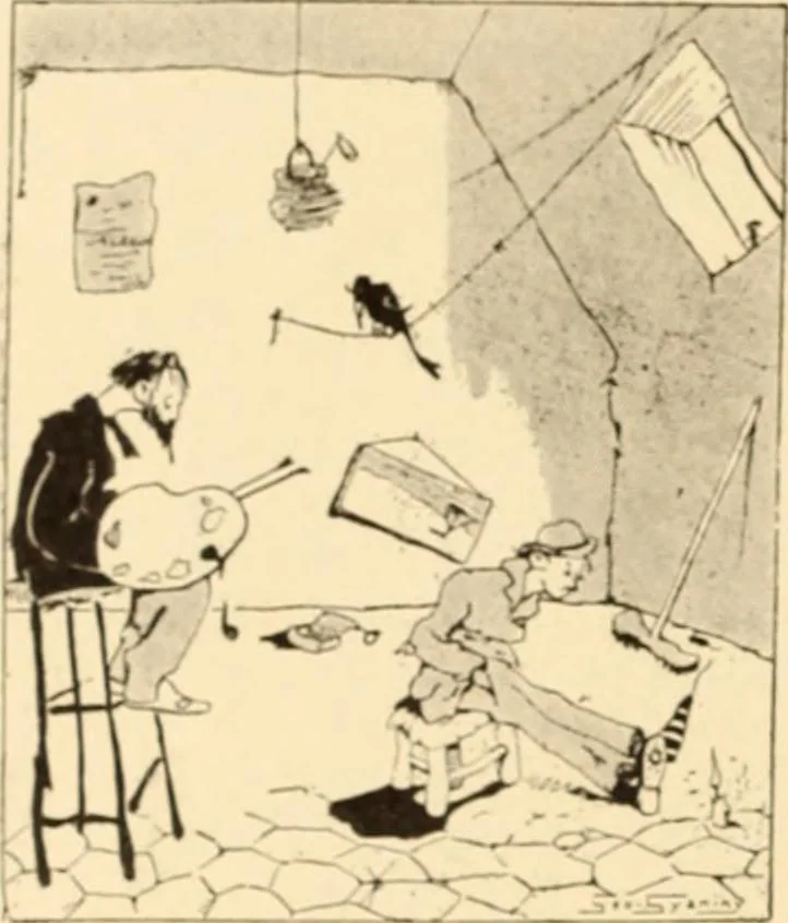 An illustration from Caricature. ed 1908, 1908, leaf 117