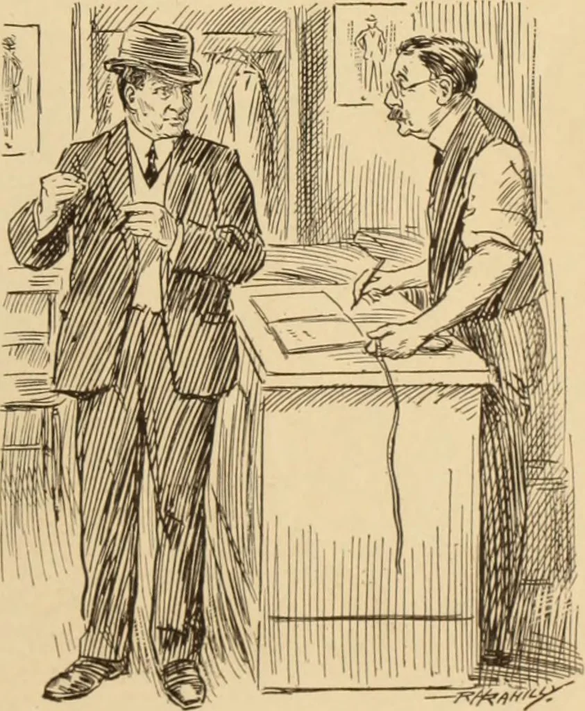 An illustration from Caricature. ed 1908, 1908, leaf 118