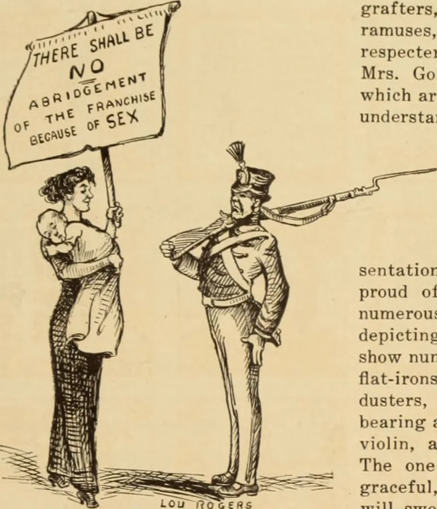An illustration from Caricature. ed 1908, 1908, leaf 128