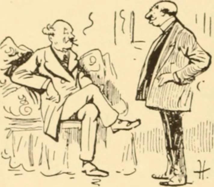 An illustration from Caricature. ed 1908, 1908, leaf 129