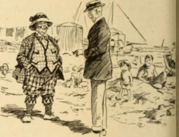 An illustration from Caricature. ed 1908, 1908, leaf 129
