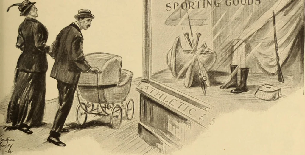 An illustration from Caricature. ed 1908, 1908, leaf 134