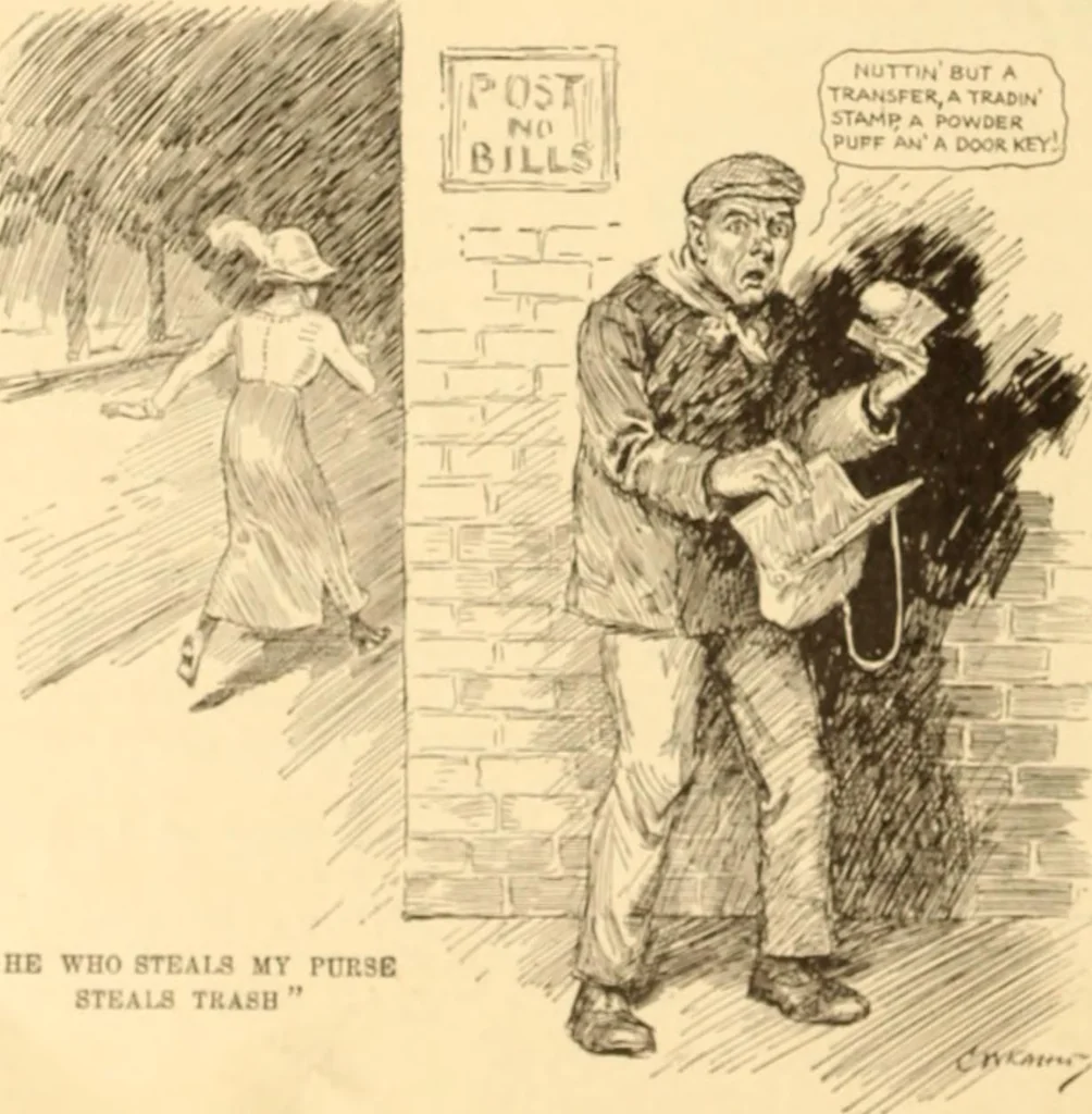 An illustration from Caricature. ed 1908, 1908, leaf 137