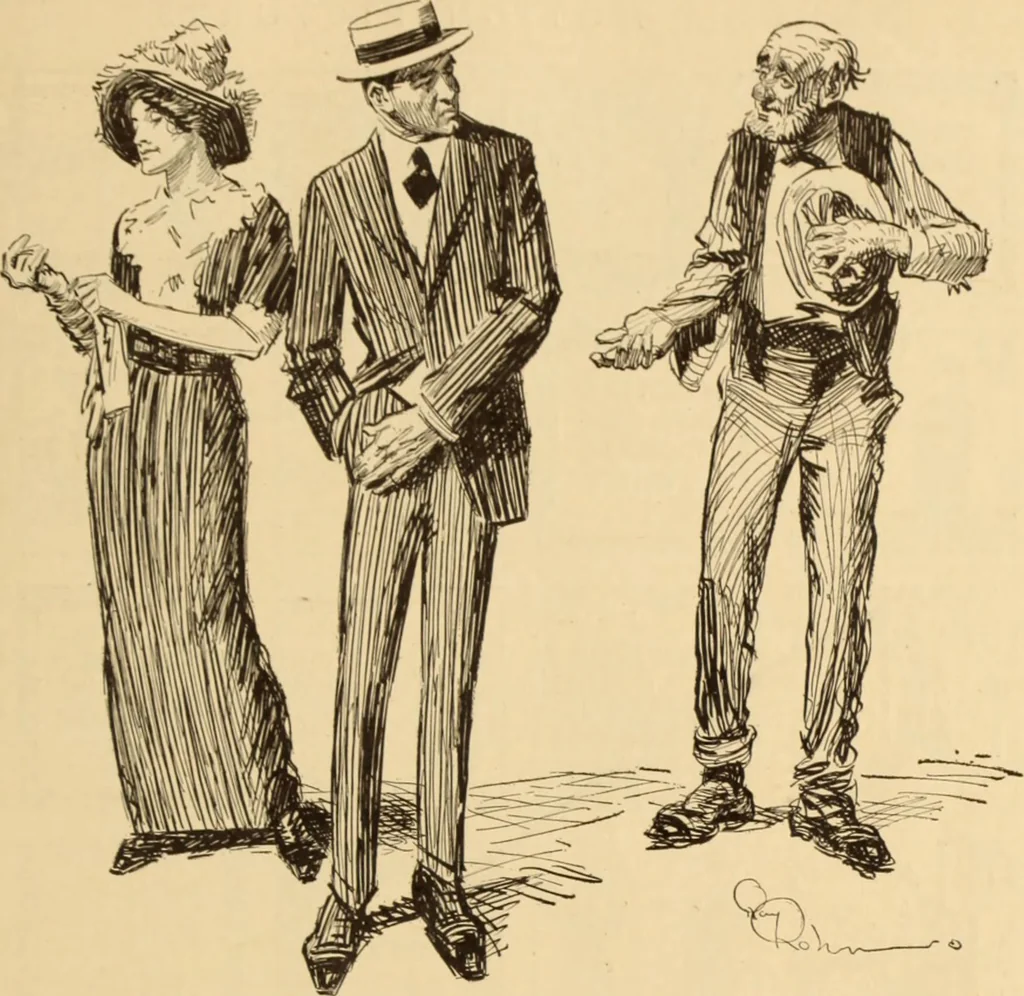 An illustration from Caricature. ed 1908, 1908, leaf 138