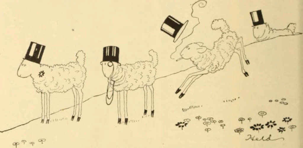 An illustration from Caricature. ed 1908, 1908, leaf 141