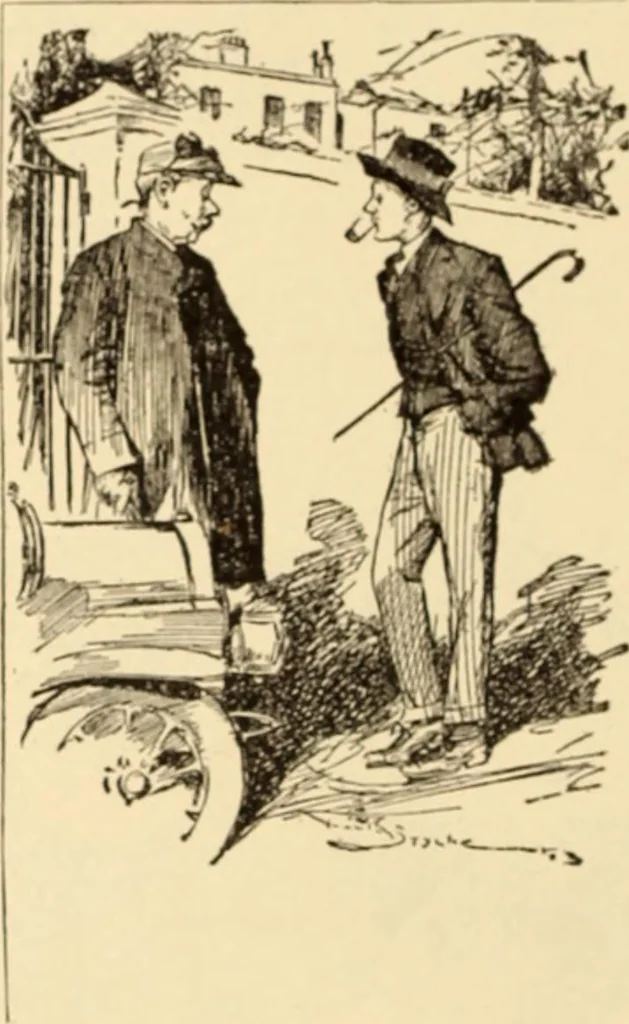 An illustration from Caricature. ed 1908, 1908, leaf 143