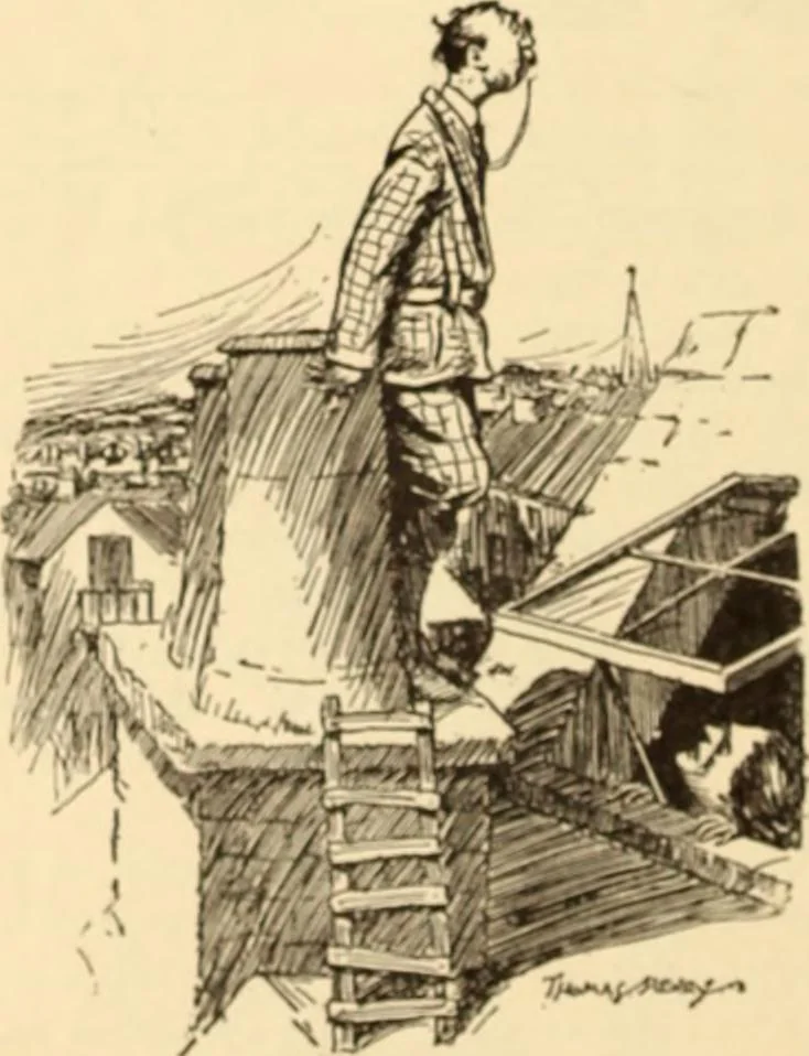 An illustration from Caricature. ed 1908, 1908, leaf 143