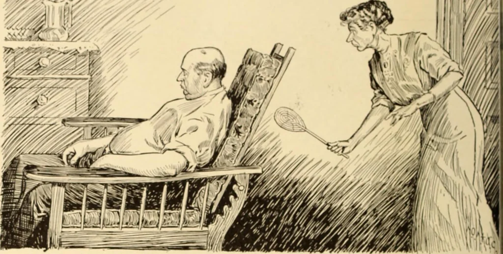 An illustration from Caricature. ed 1908, 1908, leaf 145