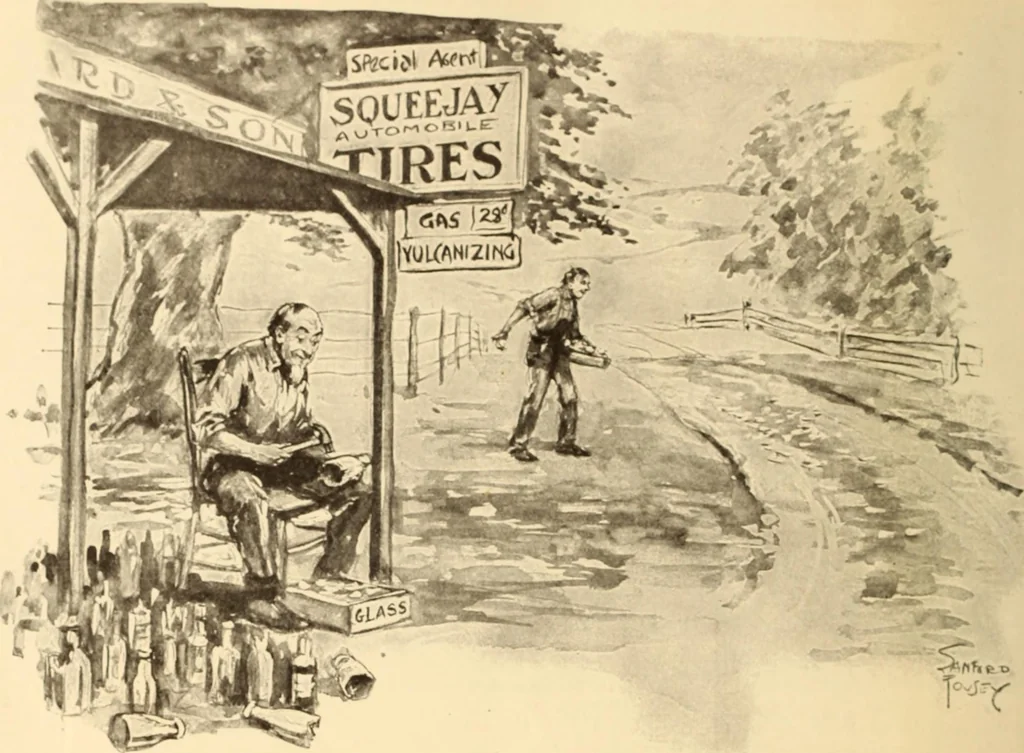 An illustration from Caricature. ed 1908, 1908, leaf 147