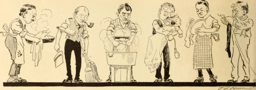An illustration from Caricature. ed 1908, 1908, leaf 149