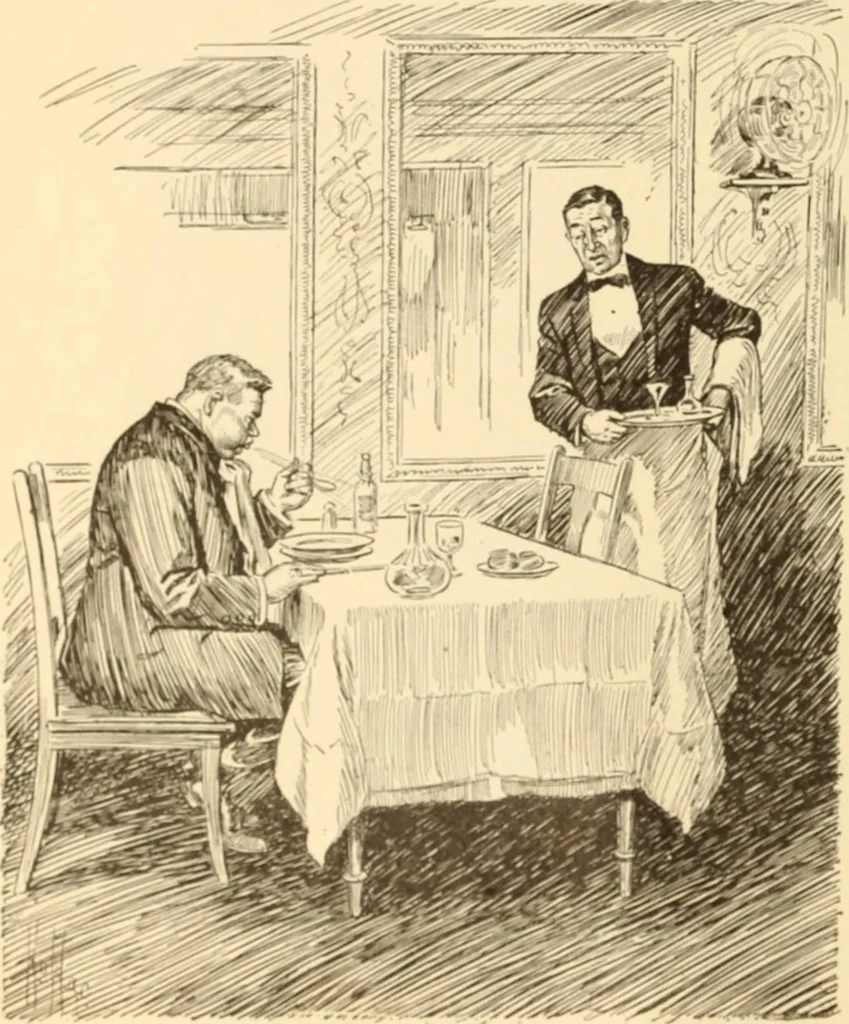An illustration from Caricature. ed 1908, 1908, leaf 157