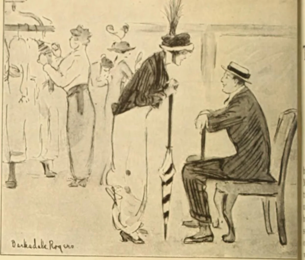 An illustration from Caricature. ed 1908, 1908, leaf 159