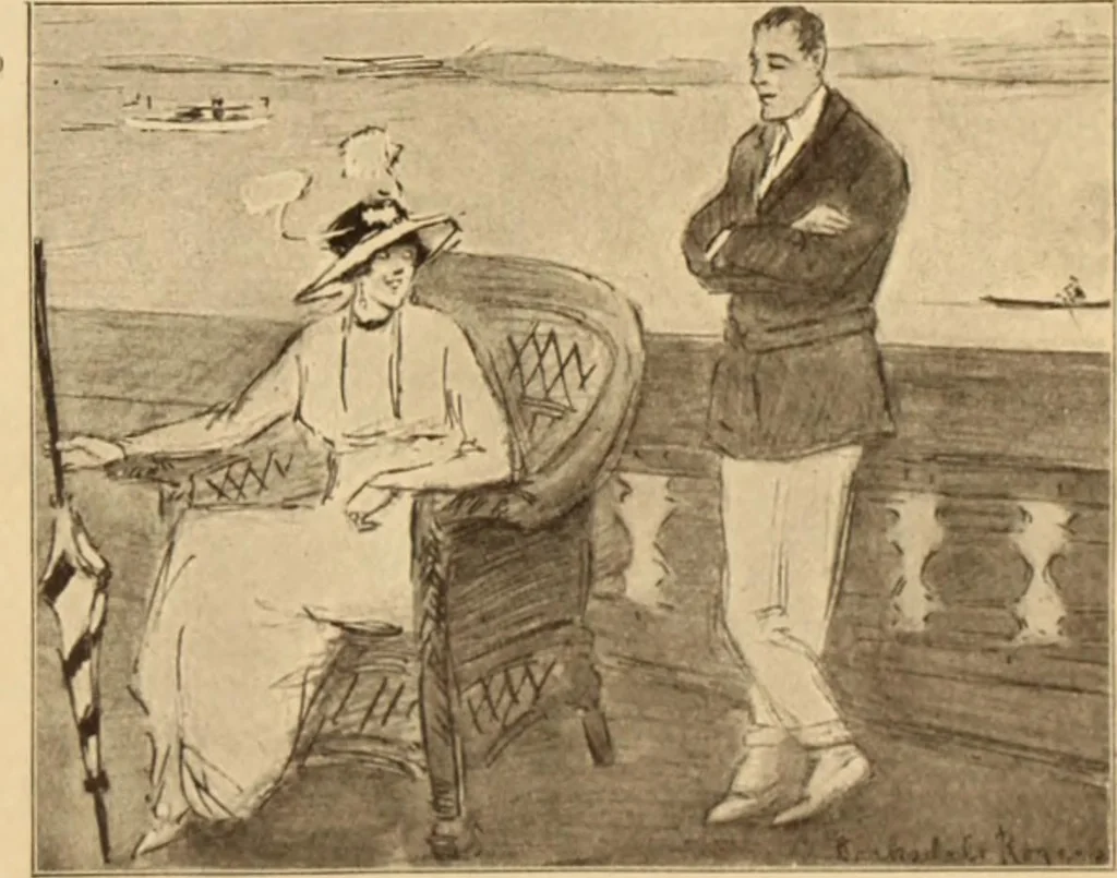 An illustration from Caricature. ed 1908, 1908, leaf 166