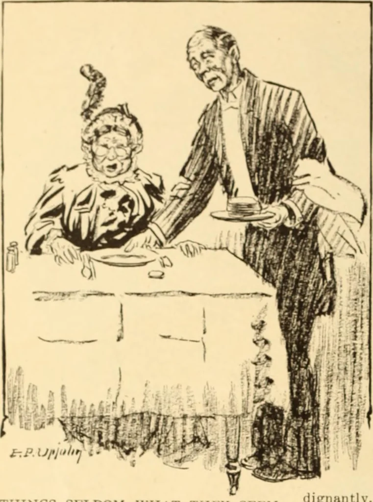 An illustration from Caricature. ed 1908, 1908, leaf 167
