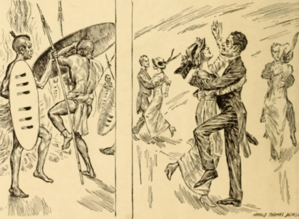 An illustration from Caricature. ed 1908, 1908, leaf 17