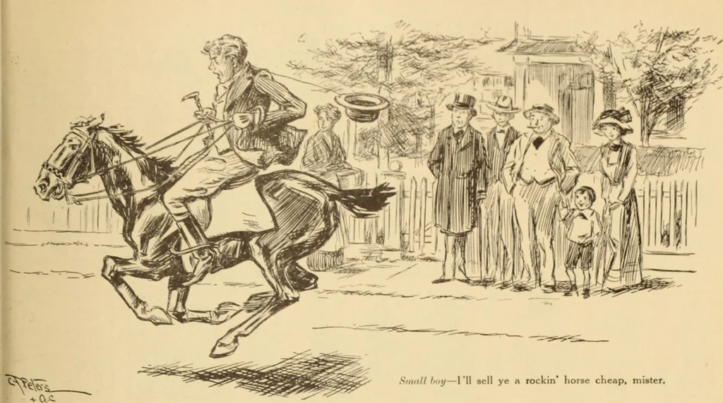 An illustration from Caricature. ed 1908, 1908, leaf 174