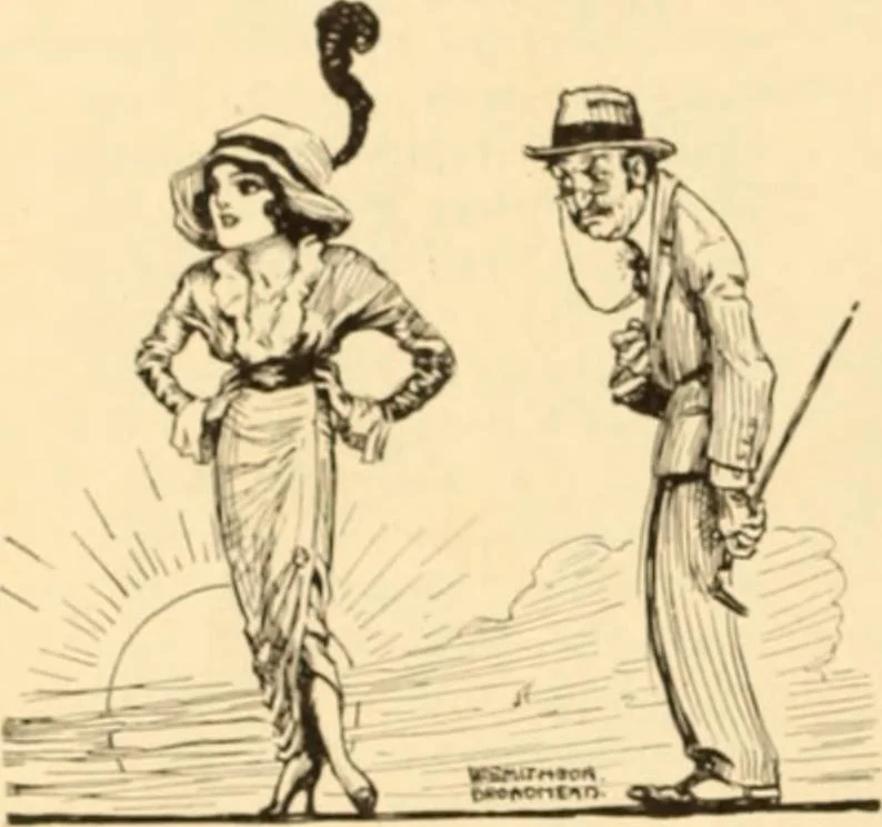 An illustration from Caricature. ed 1908, 1908, leaf 177