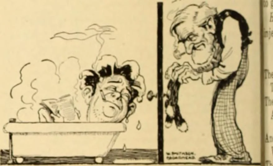An illustration from Caricature. ed 1908, 1908, leaf 177