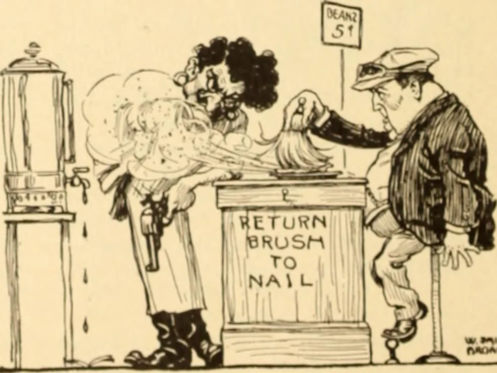 An illustration from Caricature. ed 1908, 1908, leaf 177