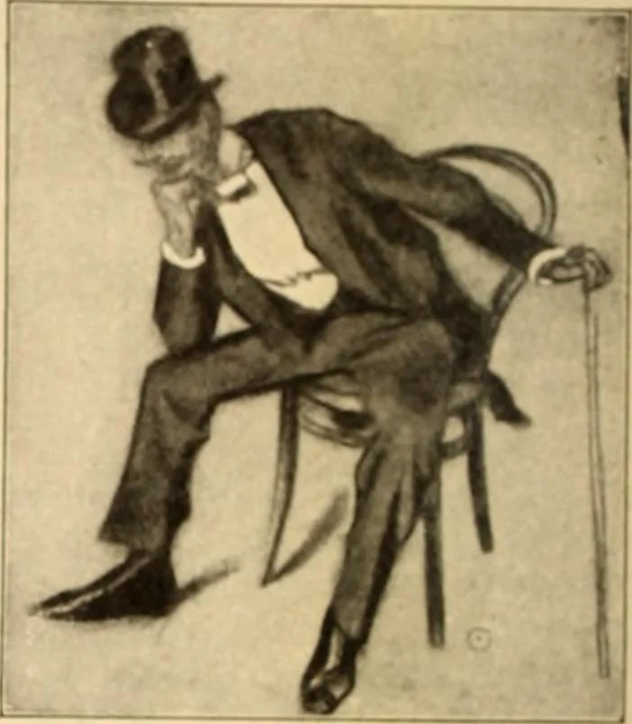 An illustration from Caricature. ed 1908, 1908, leaf 179